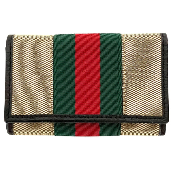 Gucci Webline Sherryline Canvas Key Case