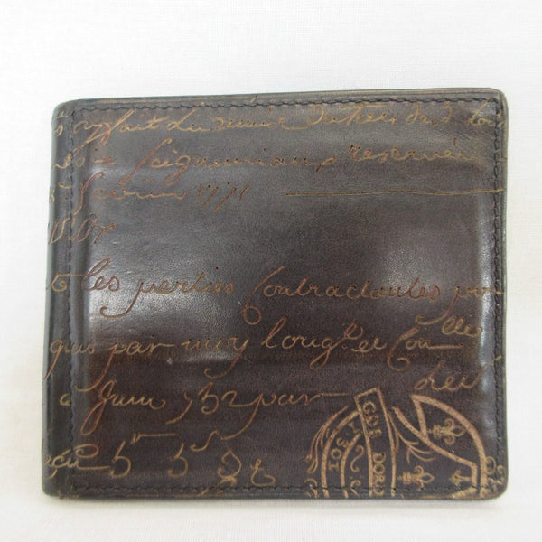 Berluti Figura Scritto Calligraphy Venezia Leather Money Clip Wallet