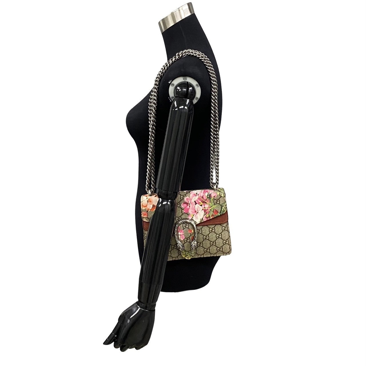 Gucci Mini GG Supreme Blooms Dionysus Shoulder Bag  Canvas Crossbody Bag in Good condition