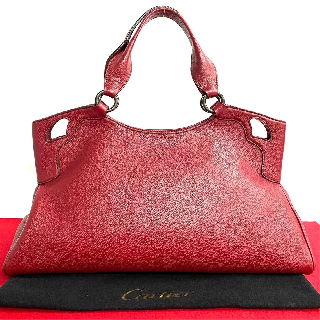 Cartier Leather Marcello de Cartier Tote Leather Handbag in Very Good Condition