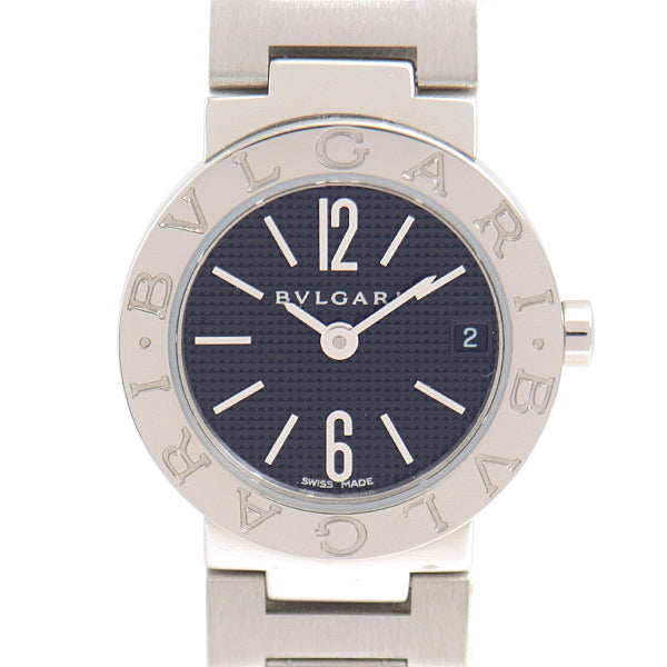 Bvlgari BB23SS Quartz Watch Black Dial Stainless Steel