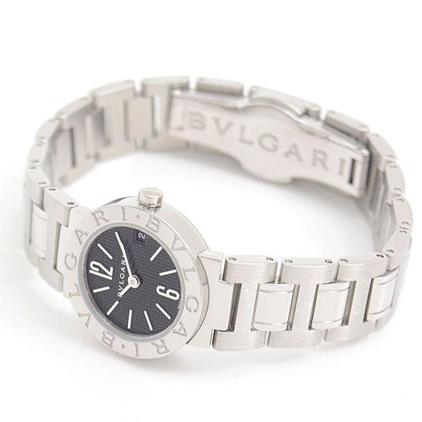 Bvlgari BB23SS Quartz Watch Black Dial Stainless Steel