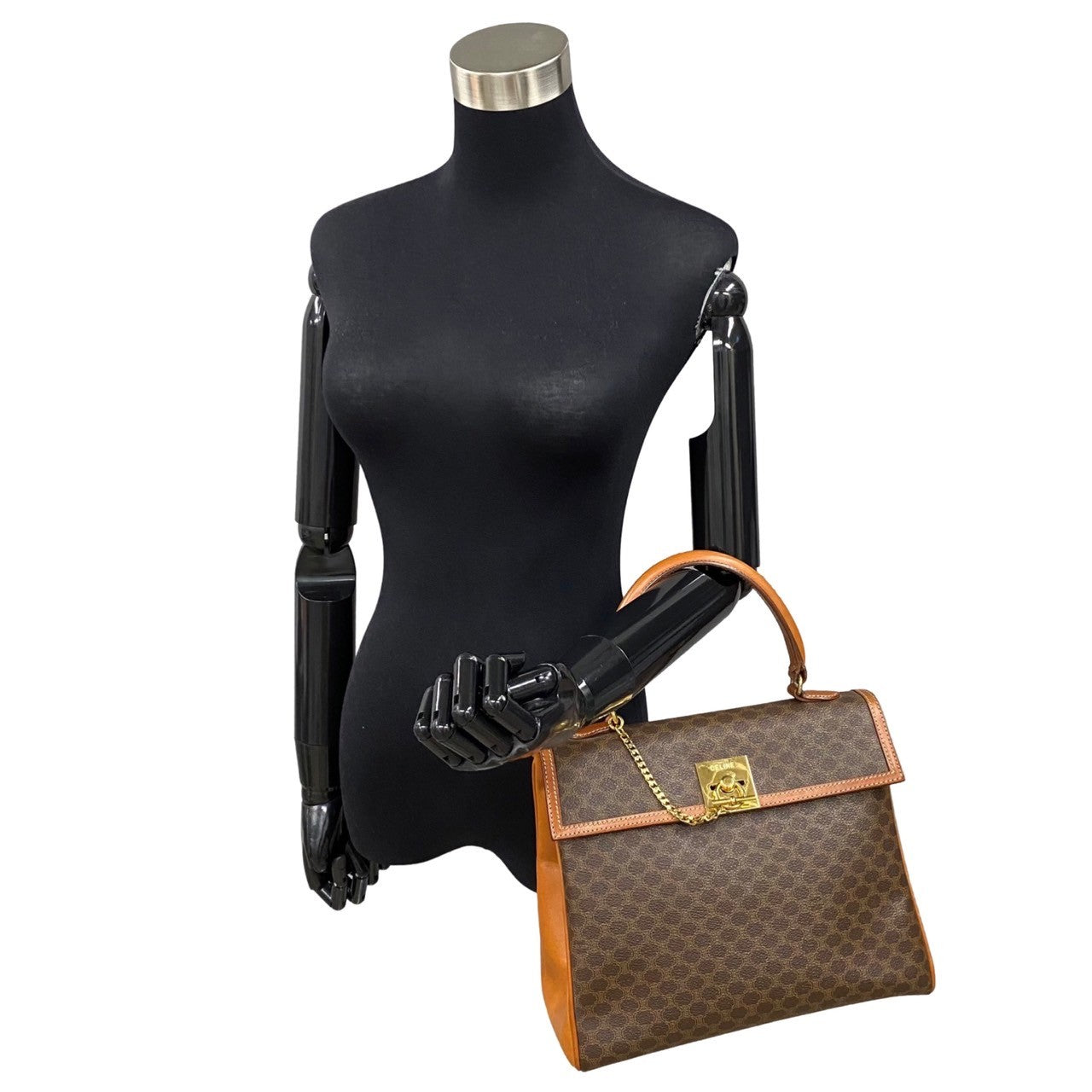 Celine Macadam Top Handle Bag  Leather Handbag in Good condition