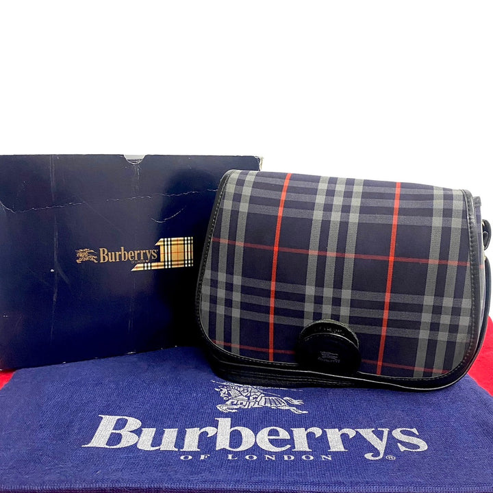 Burberry Check Canvas Crossbody Bag Canvas Crossbody Bag in Very Good Condition