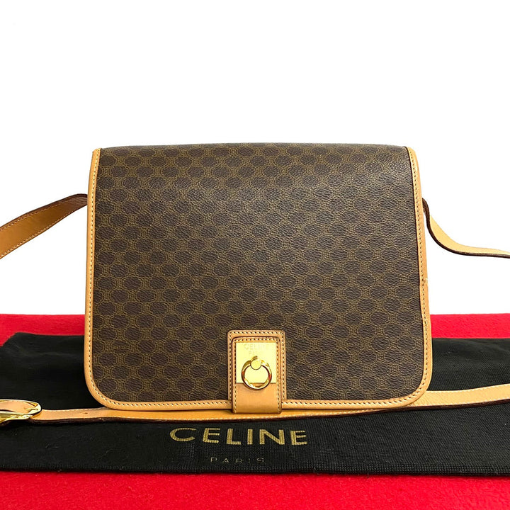 Celine Macadam Crossbody Bag  Leather Crossbody Bag in Great Condition