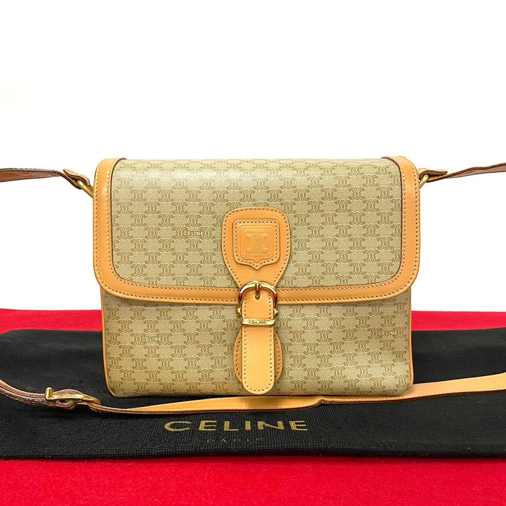 Celine Macadam Canvas Crossbody Bag Canvas Crossbody Bag in Very Good Condition