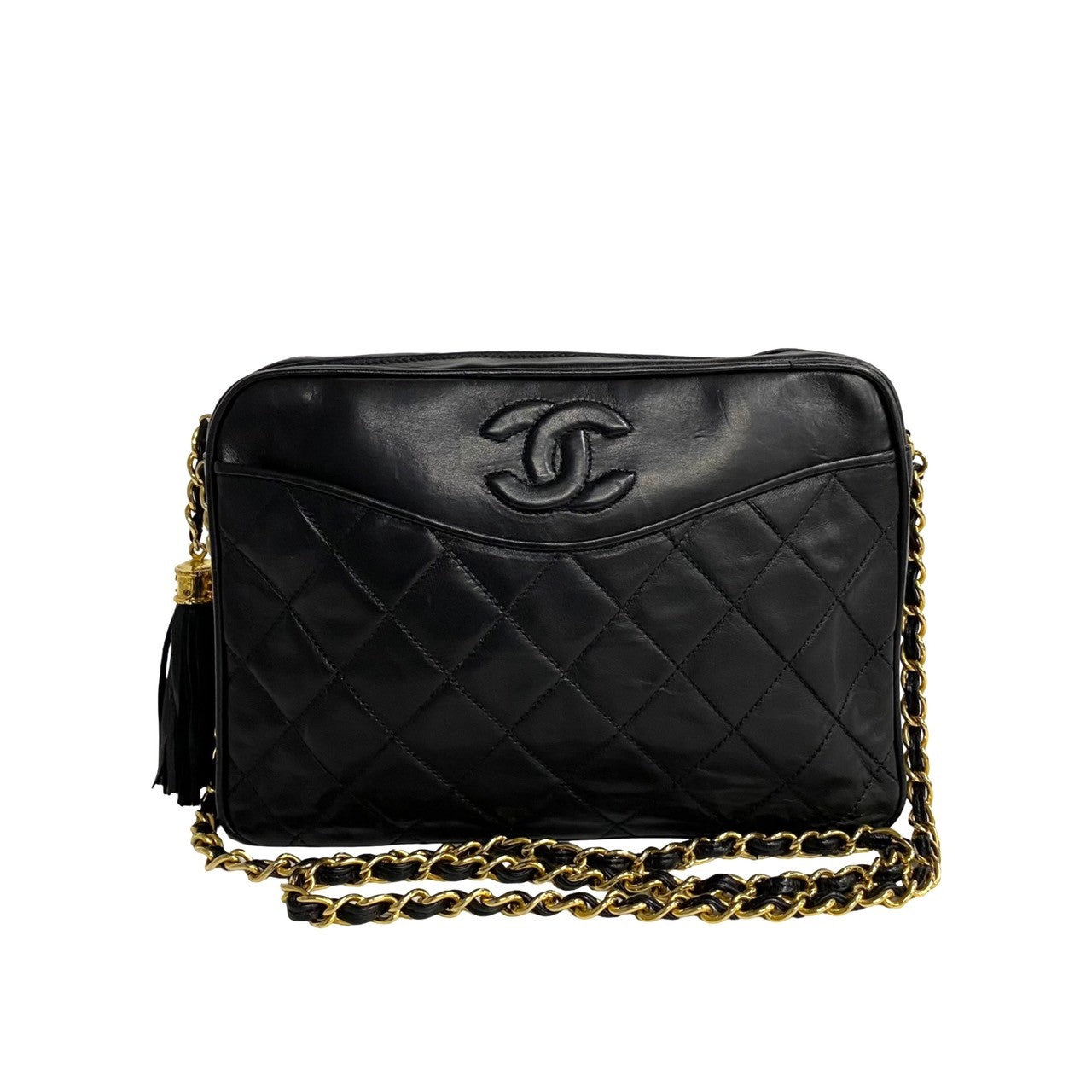 Chanel CC Matelasse Fringe Bag  Leather Crossbody Bag in Good condition