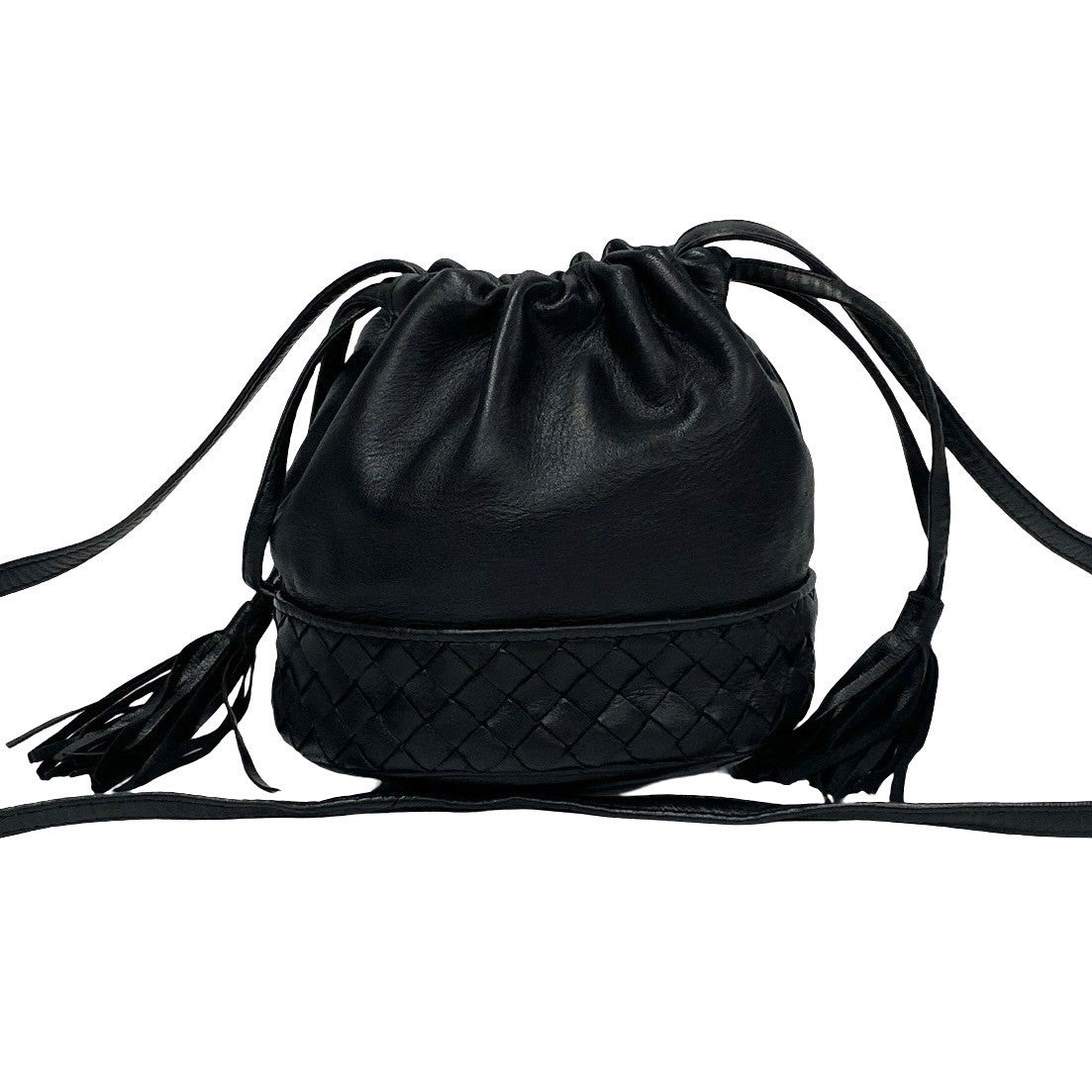 Bottega Veneta Intrecciato Drawstring Crossbody Bag  Leather Crossbody Bag in Excellent condition