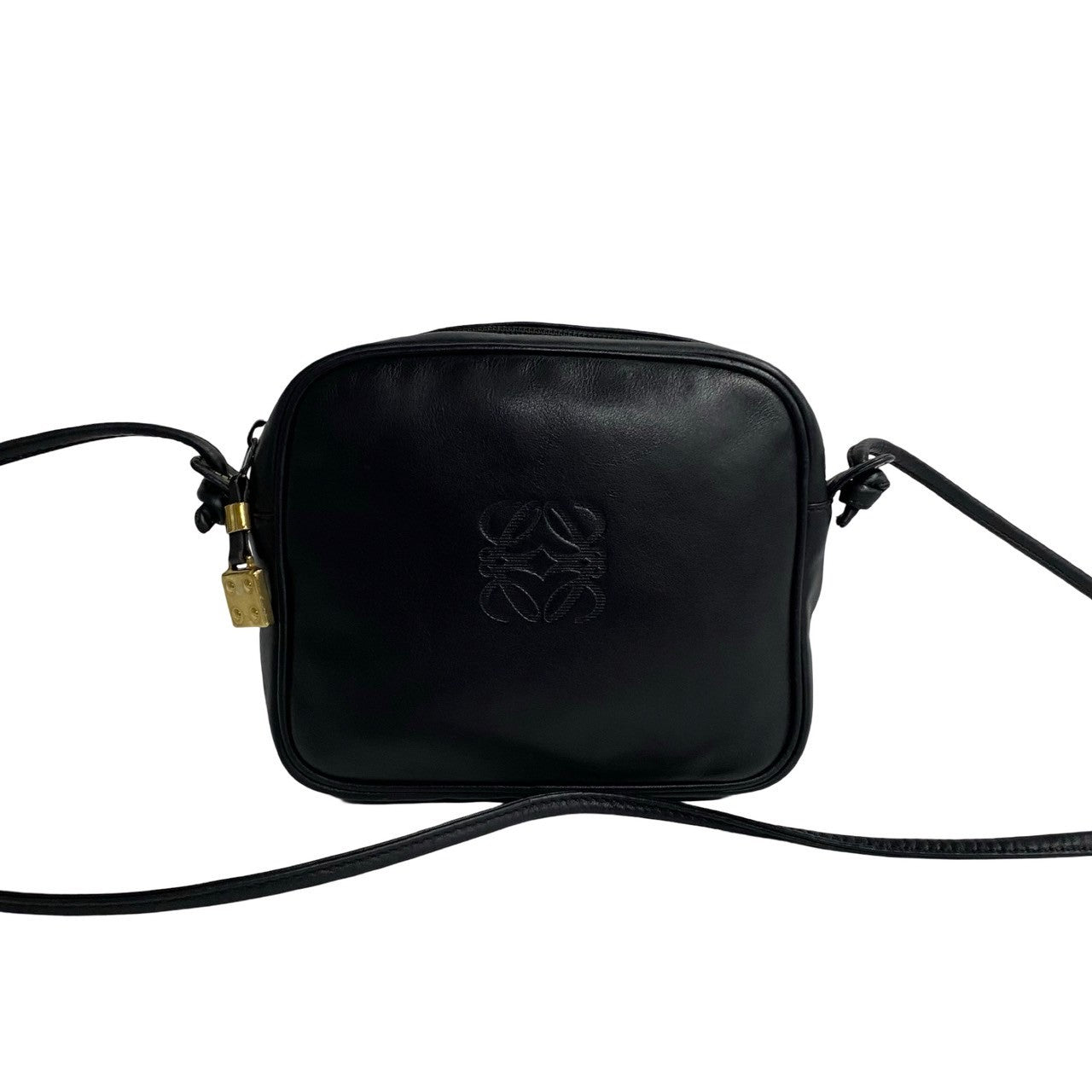 Loewe Anagram Shoulder Bag Leather Shoulder Bag 00050 in Excellent condition