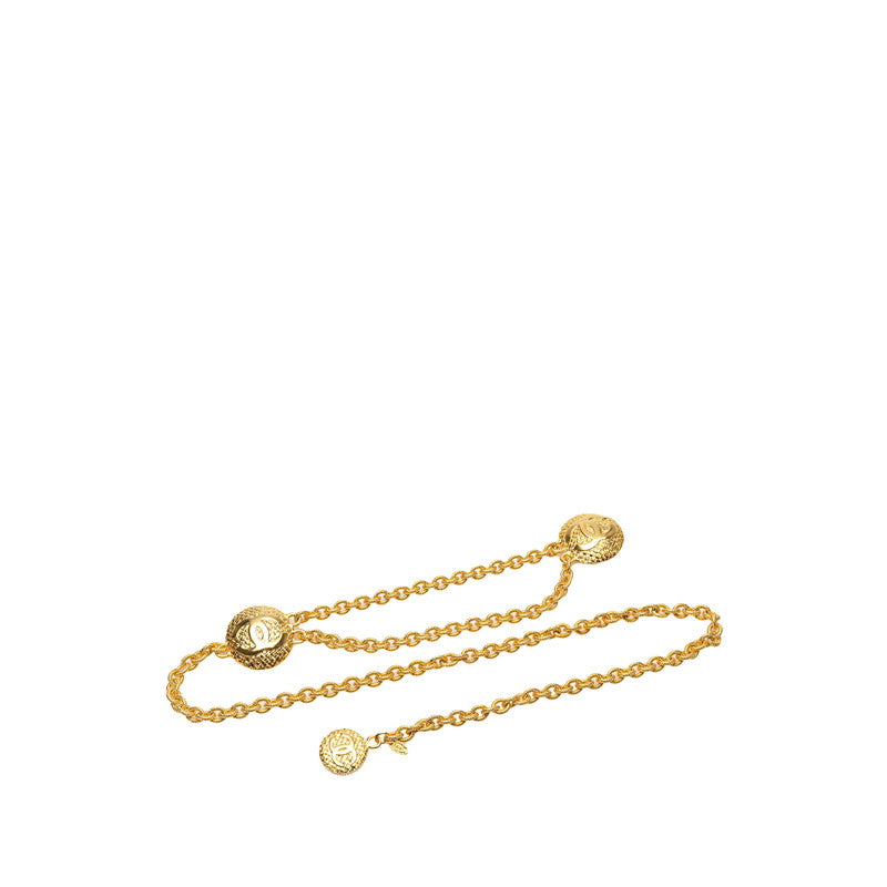 Chanel Vintage Coco Mark Chain Belt Gold