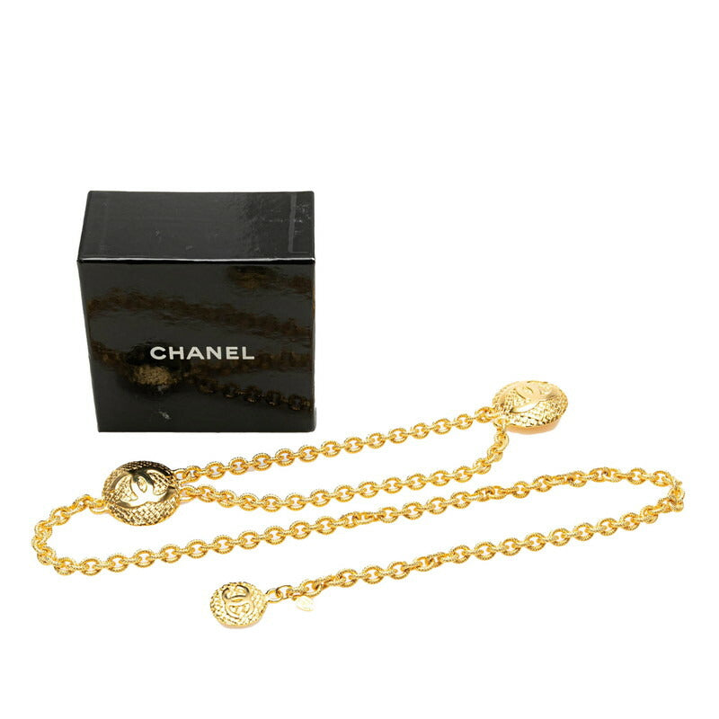 Chanel Vintage Coco Mark Chain Belt Gold