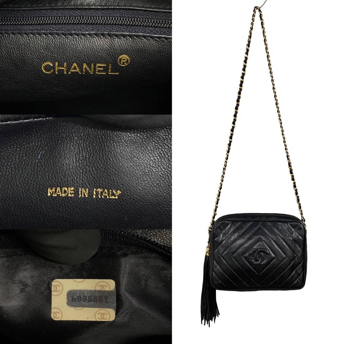 Chanel CC Tassel Camera Bag  Leather Crossbody Bag