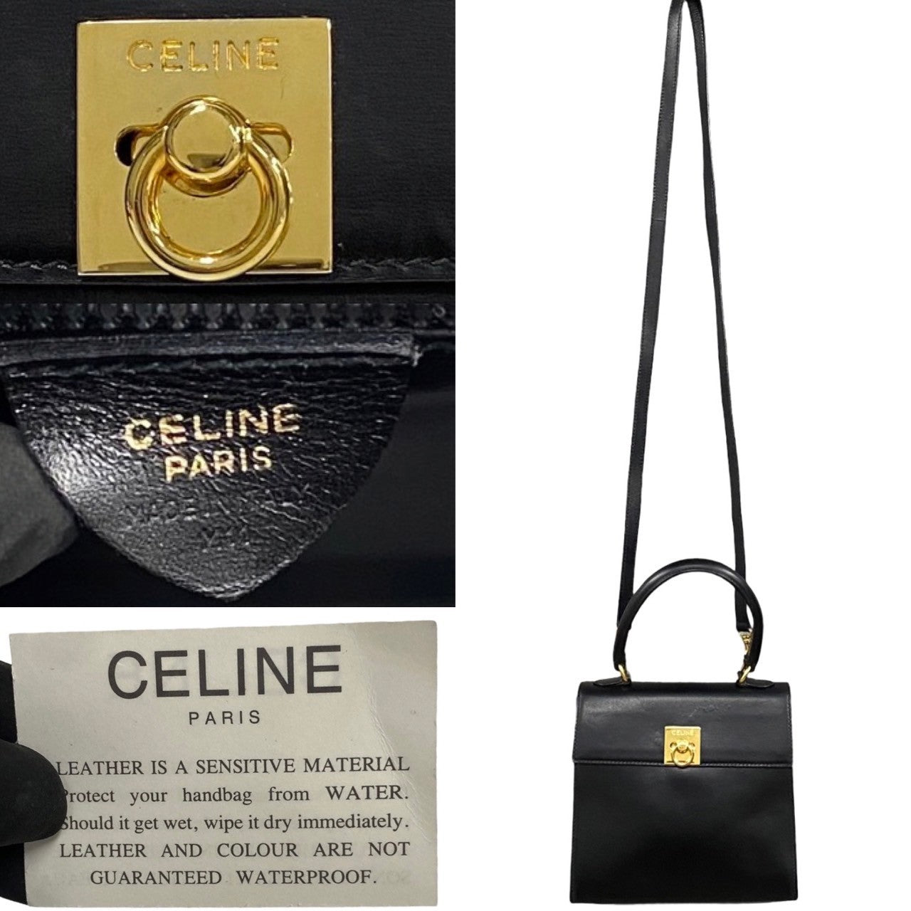 Celine Leather Handbag Leather Handbag in Very Good Condition