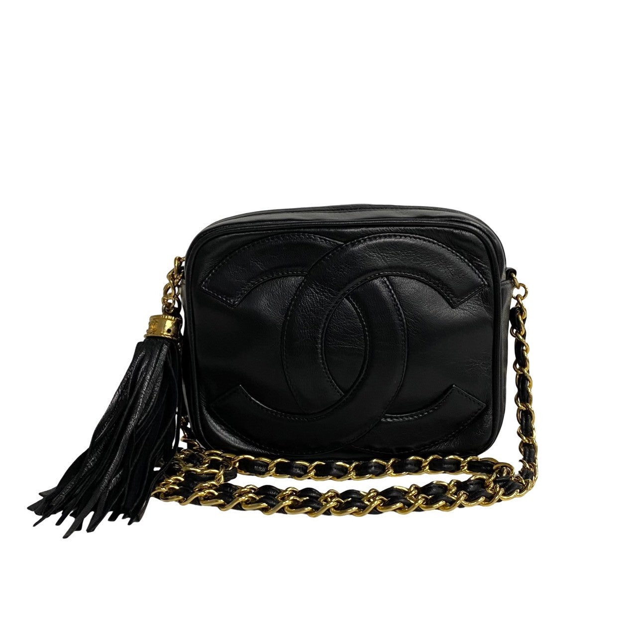 Chanel CC Tassel Mini Camera Bag  Leather Crossbody Bag in Good condition