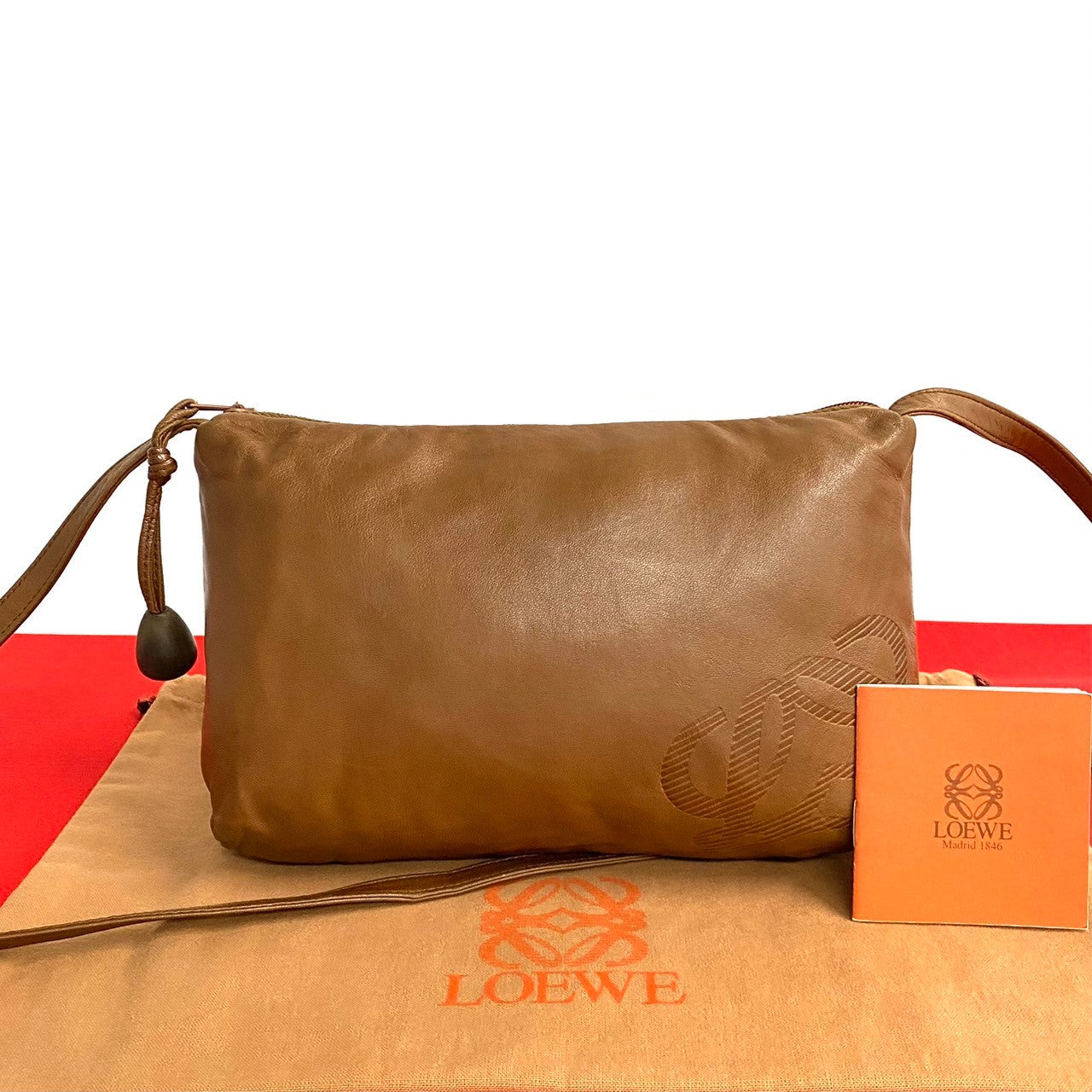 Loewe Anagram Mini Shoulder Bag Leather Shoulder Bag 11385 in Good condition