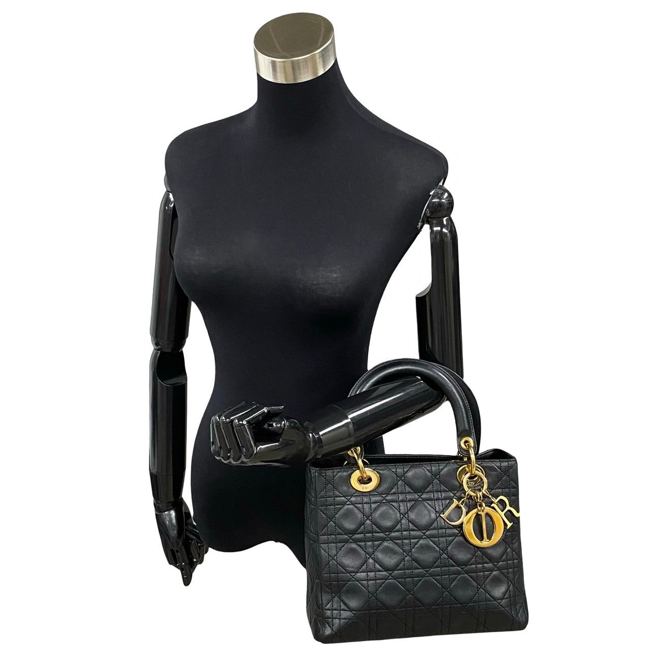 Dior Cannage Leather Lady Dior Leather Handbag