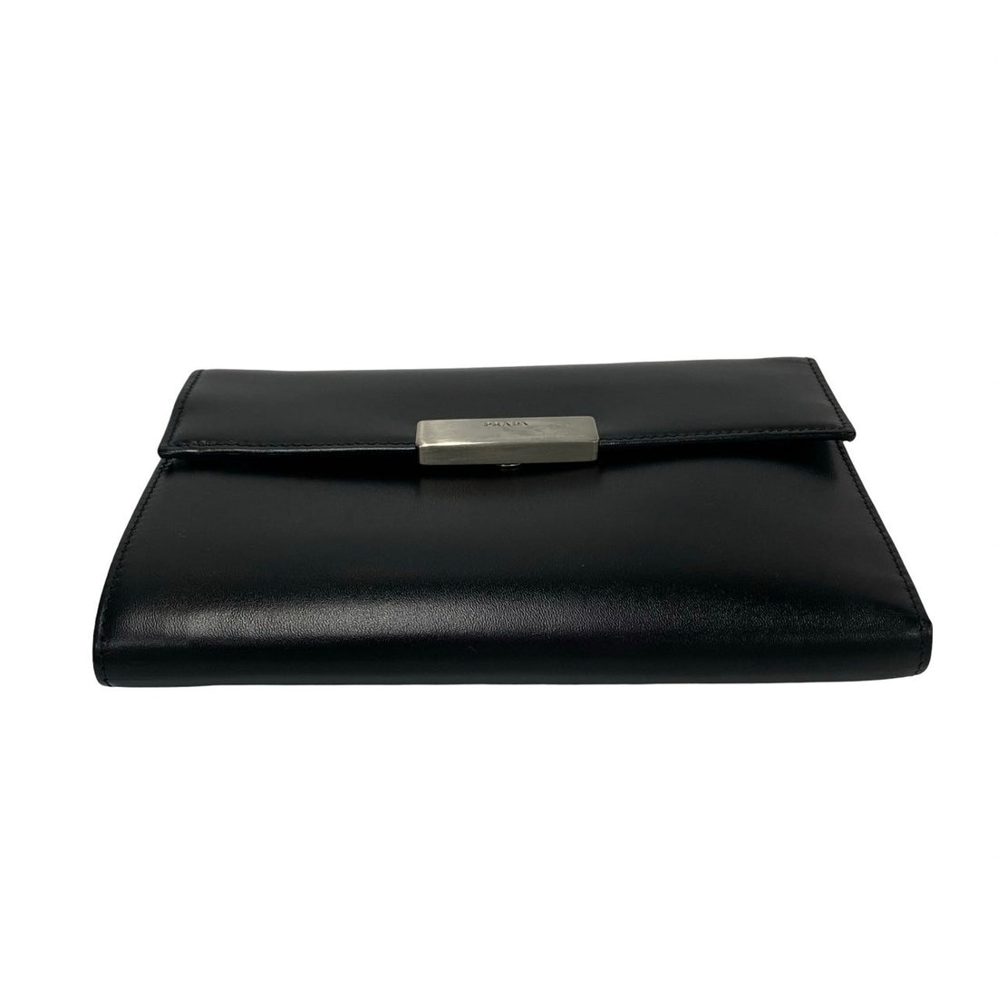 Prada Leather Bifold Compact Wallet Leather Short Wallet