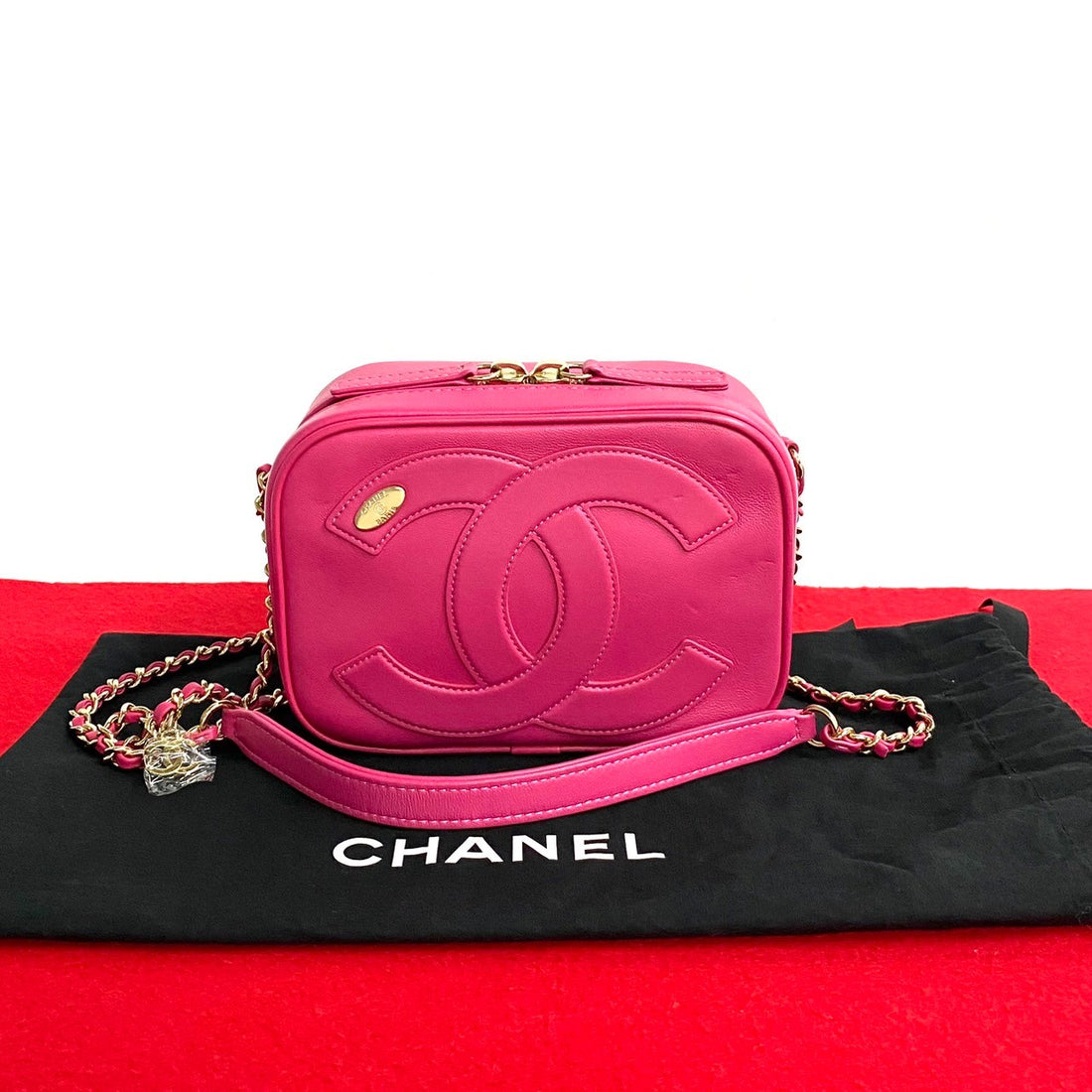 Chanel CC Mania Camera Case Leather Crossbody Bag in Great Condition