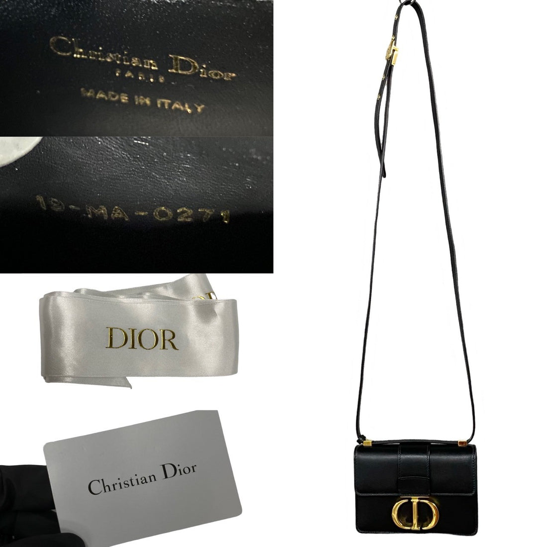 Dior Mini 30Montaigne Crossbody Bag  Leather Crossbody Bag in Great Condition