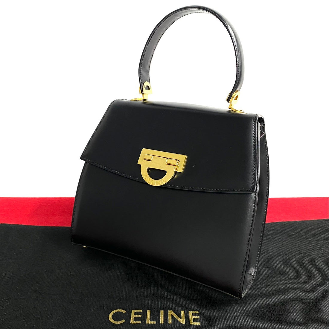 Celine Leather Top Handle Bag  Leather Handbag in Great Condition