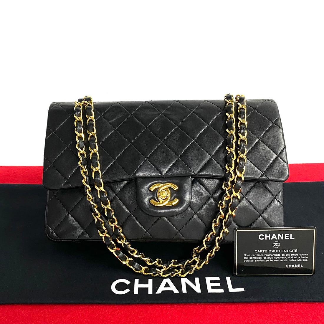 Chanel Medium Classic Double Flap Bag  Leather Crossbody Bag