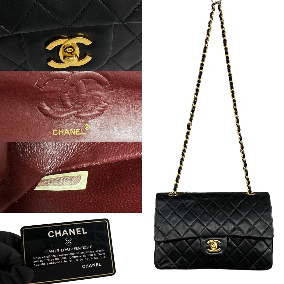 Chanel Medium Classic Double Flap Bag  Leather Crossbody Bag