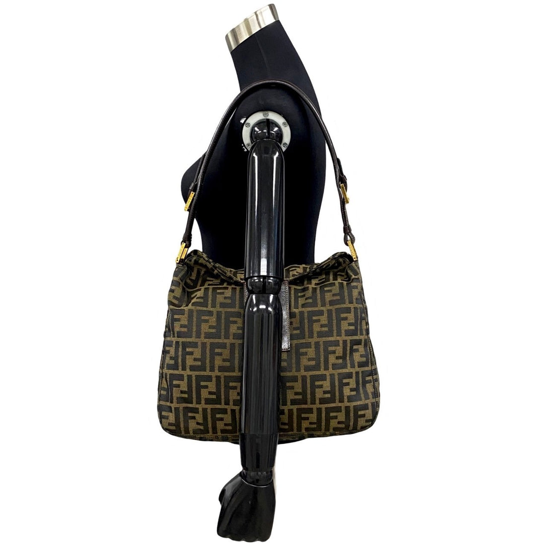 Fendi Zucca Pattern Shoulder Bag Canvas Shoulder Bag 07300