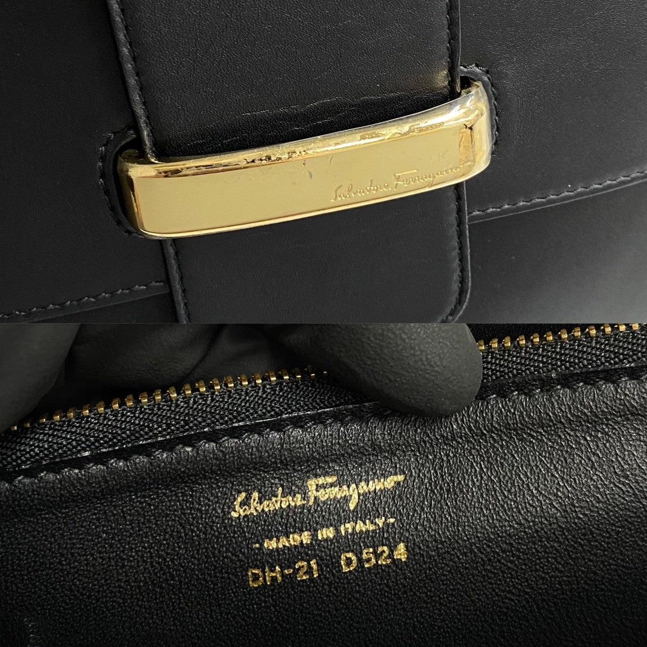 Salvatore Ferragamo Leather Flap Shoulder Bag  Leather Crossbody Bag in Great Condition