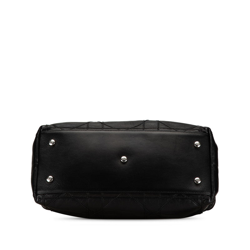 Dior Cannage Leather 2WAY Handbag Black