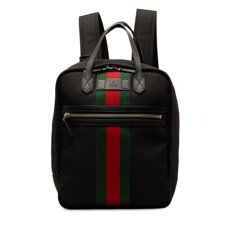 Gucci Travel Web Backpack  Canvas Backpack 619748 in Excellent condition