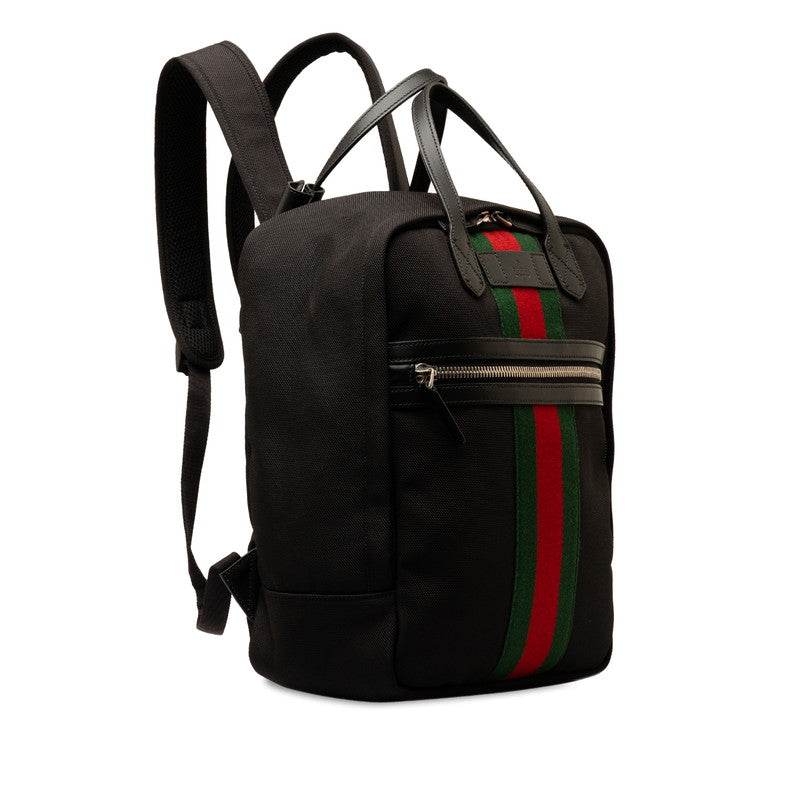 Gucci Travel Web Backpack  Canvas Backpack 619748 in Excellent condition