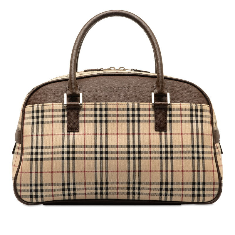 Burberry Beige Burberry Check Handbag Canvas Handbag 无法识别 in Good condition