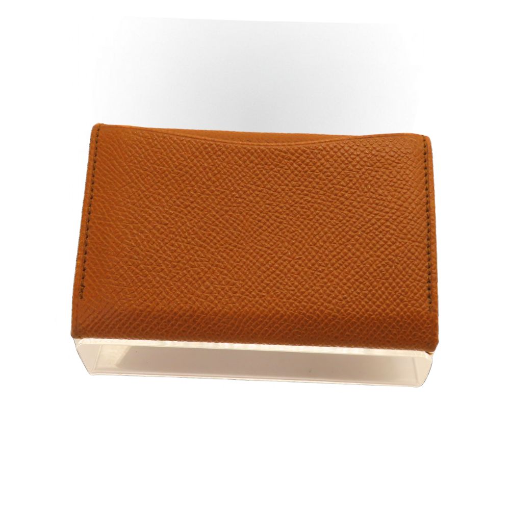 Bvlgari Grain Leather Coin Purse Camel