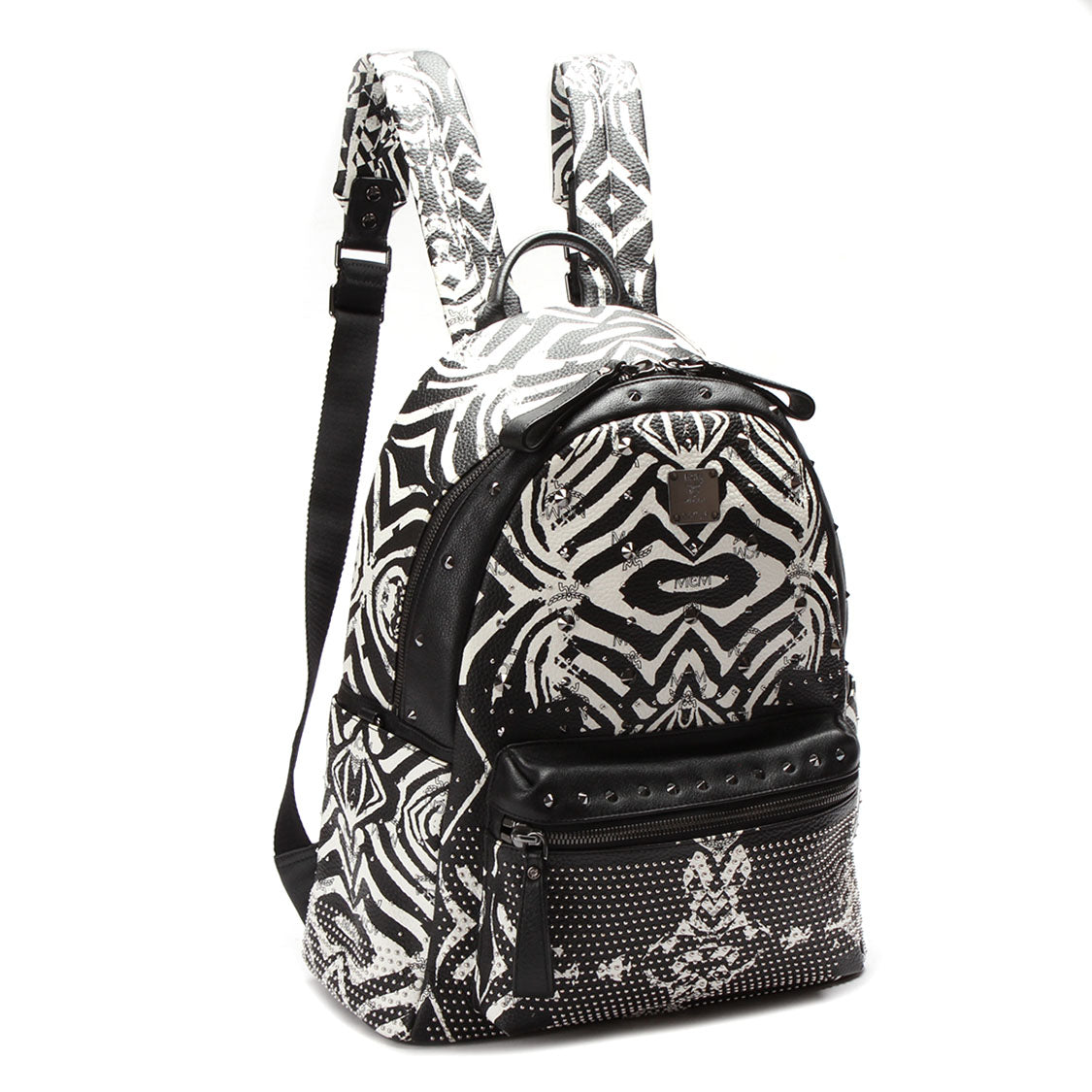Visetos Studded Zebra Print Backpack