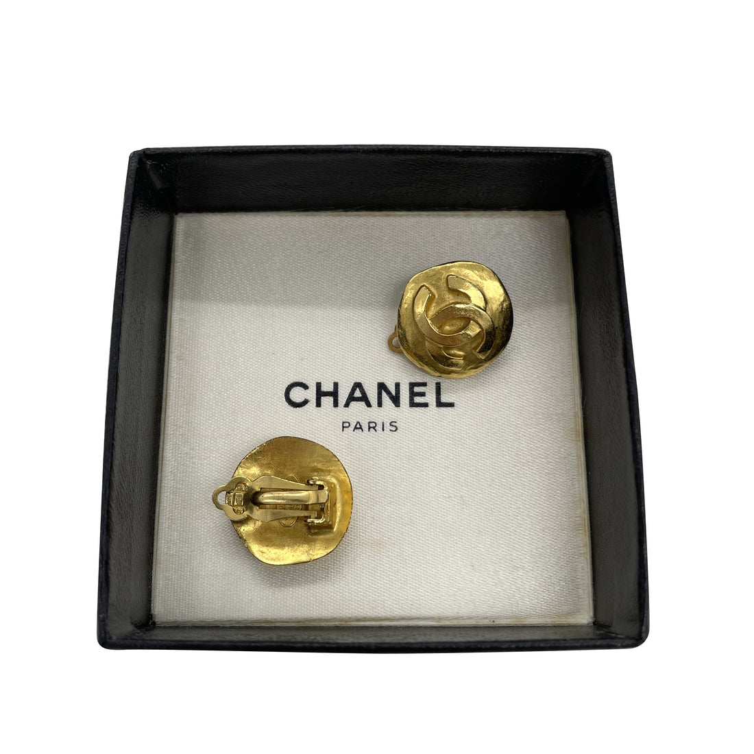 Chanel CC Clip On Earrings Metal Earrings in Great Condition