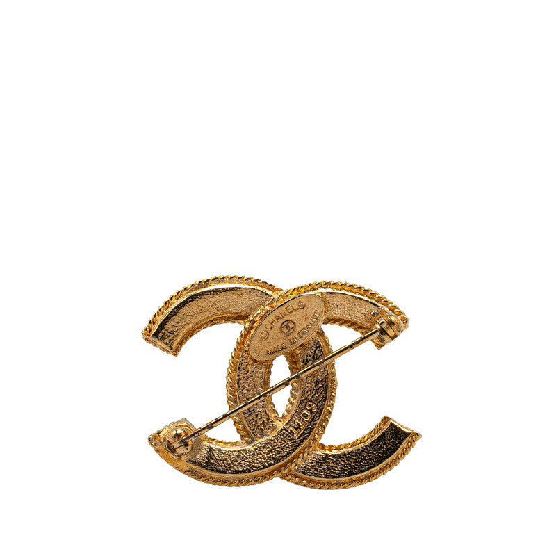 Chanel Vintage Coco Mark Brooch Gold