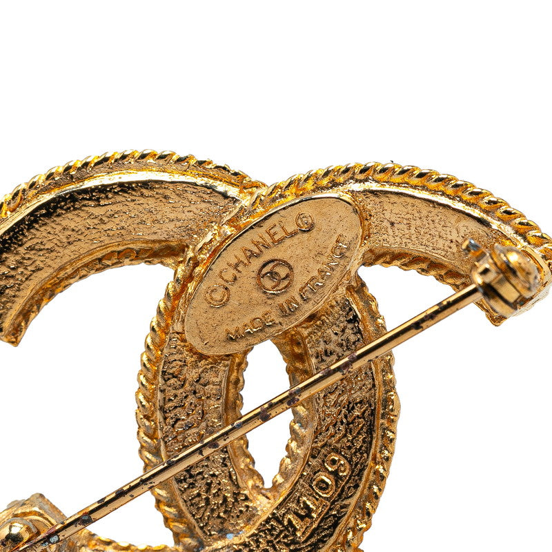 Chanel Vintage Coco Mark Brooch Gold