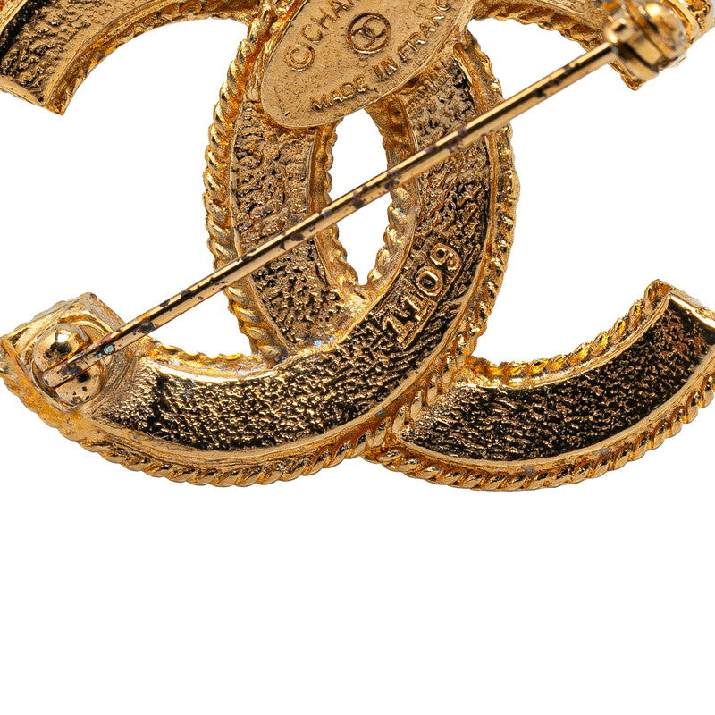 Chanel Vintage Coco Mark Brooch Gold