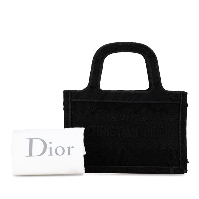 Dior Book Tote Mini Canvas Handbag Black in Great Condition