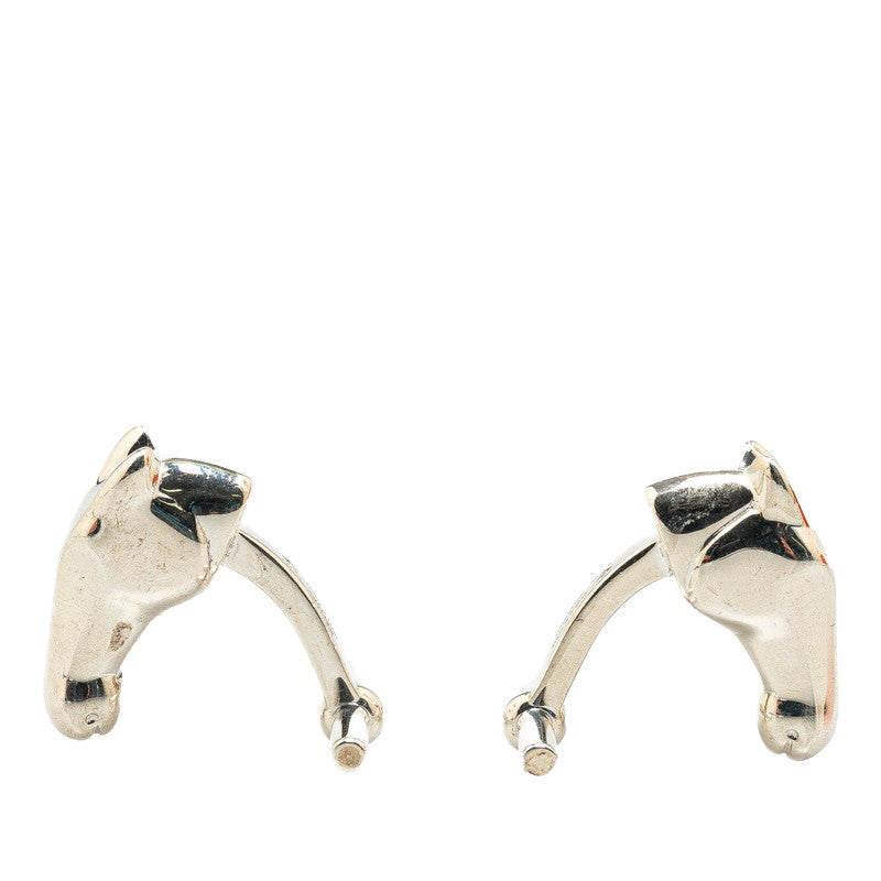 Hermes SV925 Silver Horse Motif Cufflinks in Great Condition