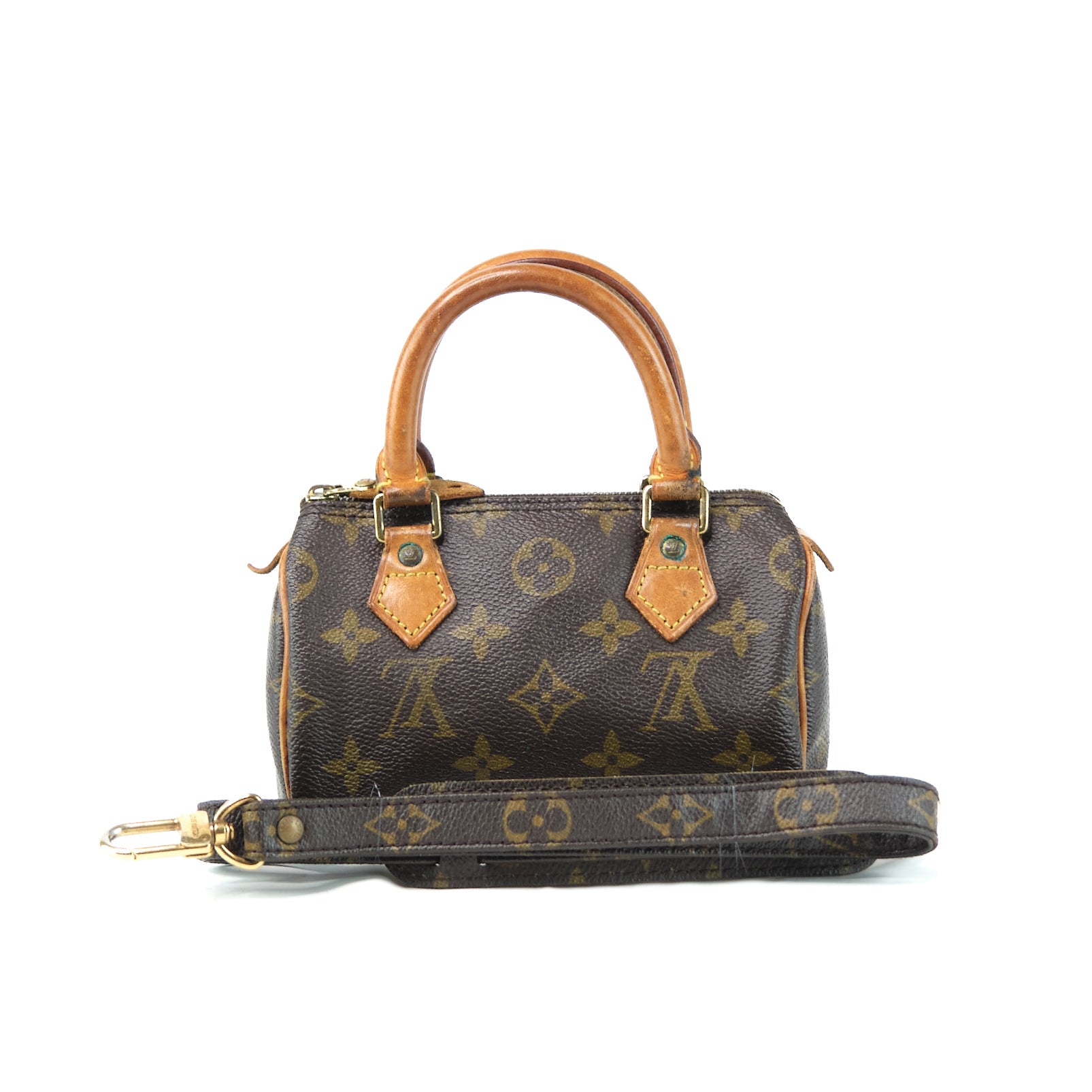 Louis Vuitton Monogram Mini Speedy Canvas Handbag in Very Good Condition