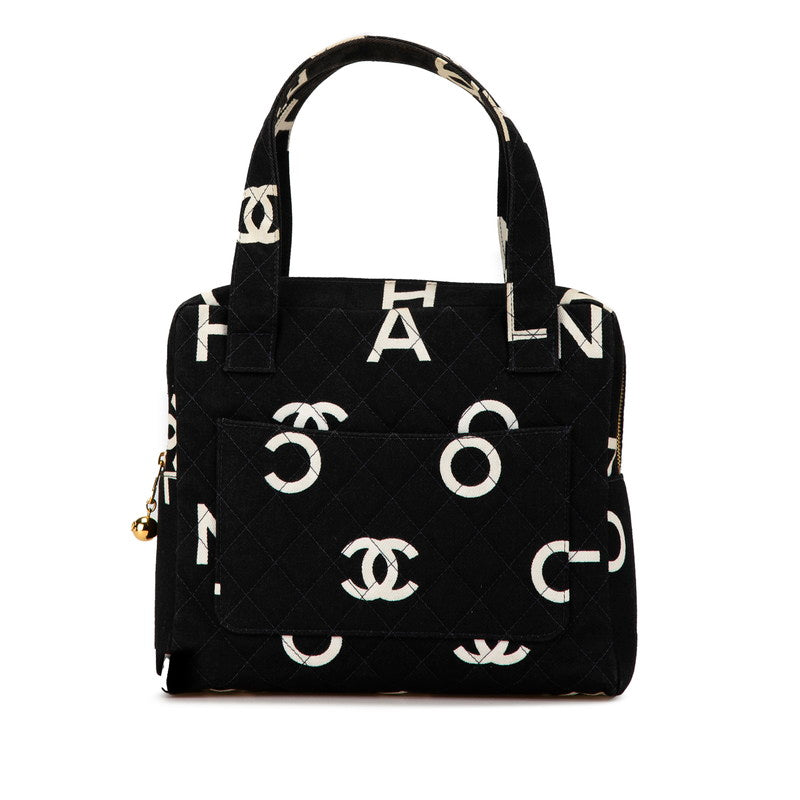 Chanel Matelasse Logo Canvas Handbag