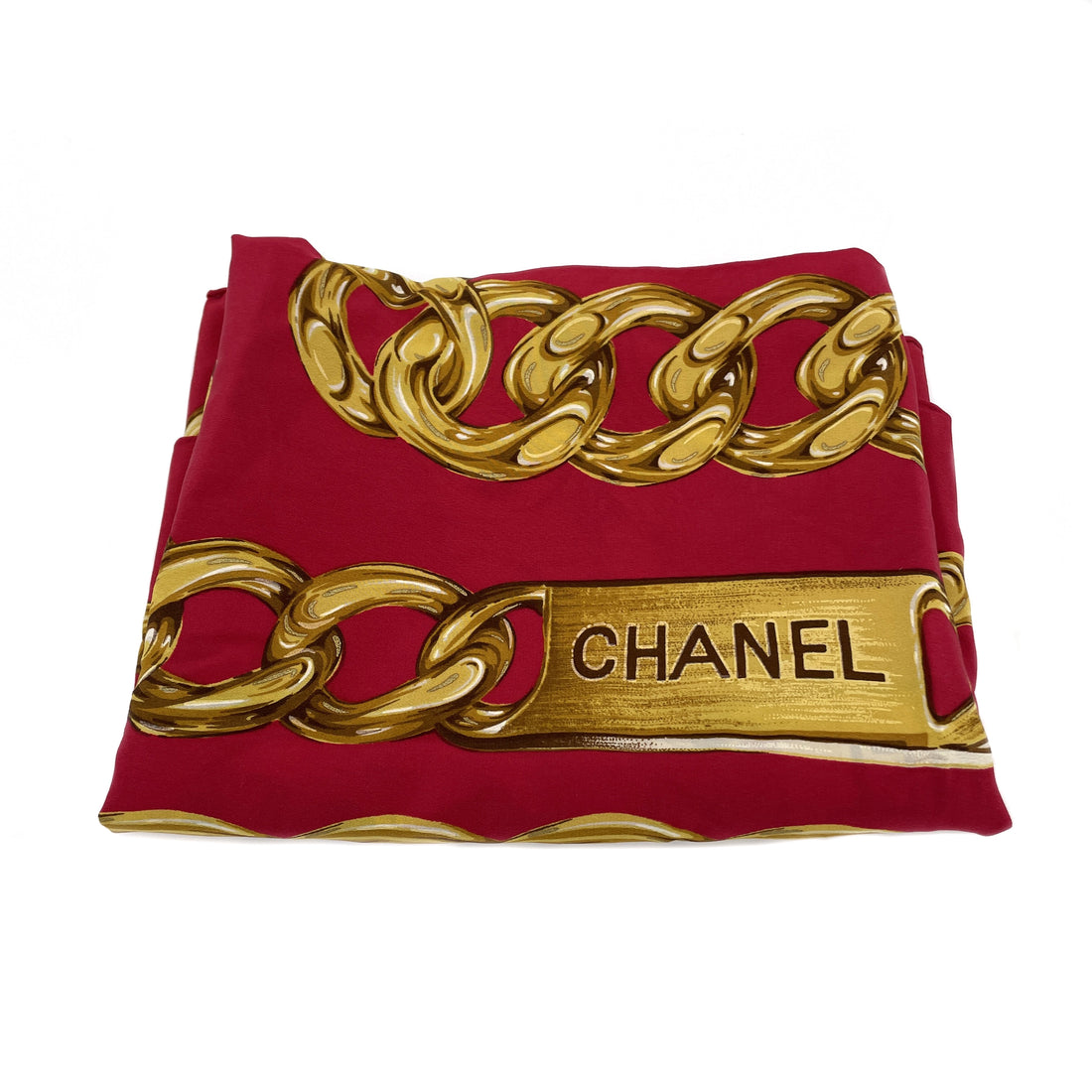 Chain Print Silk Scarf