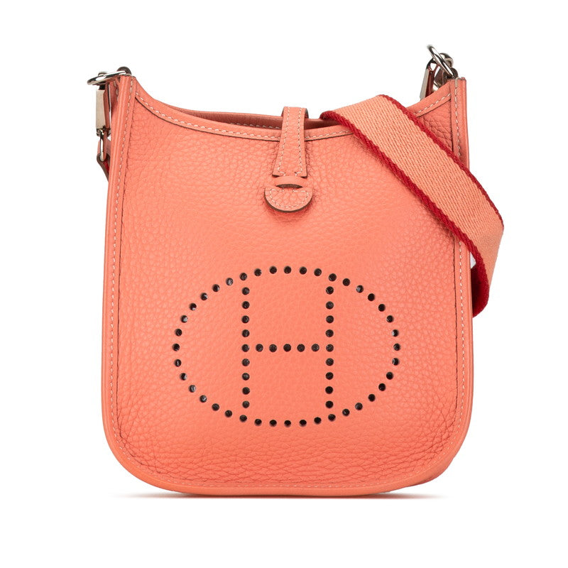 Hermes Evelyne TPM Clemence Leather Crossbody Bag Pink