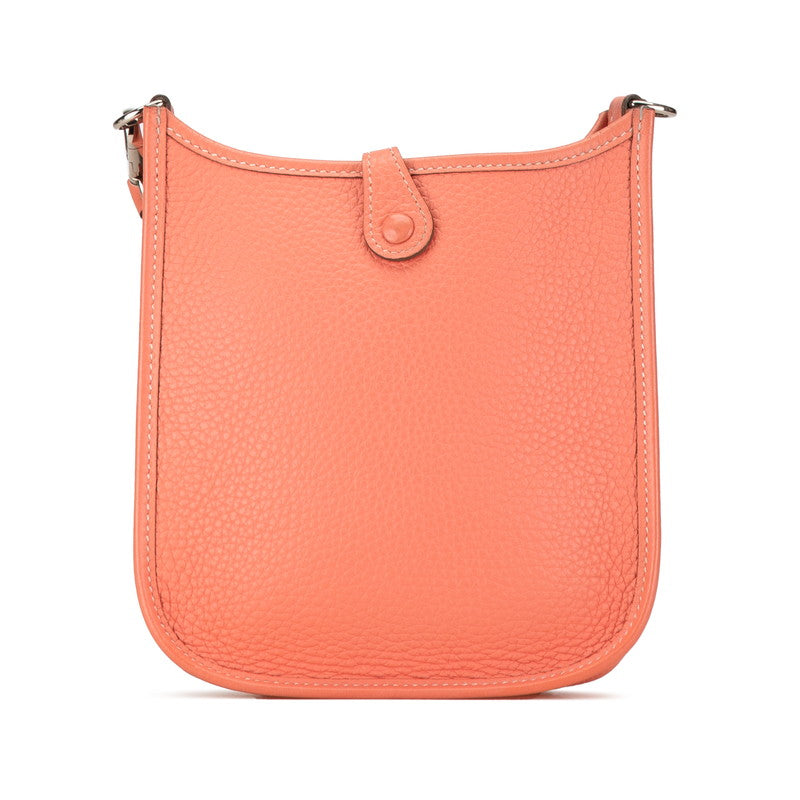 Hermes Evelyne TPM Clemence Leather Crossbody Bag Pink