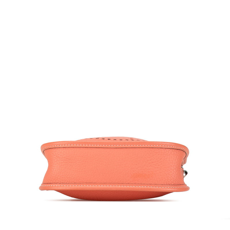 Hermes Evelyne TPM Clemence Leather Crossbody Bag Pink