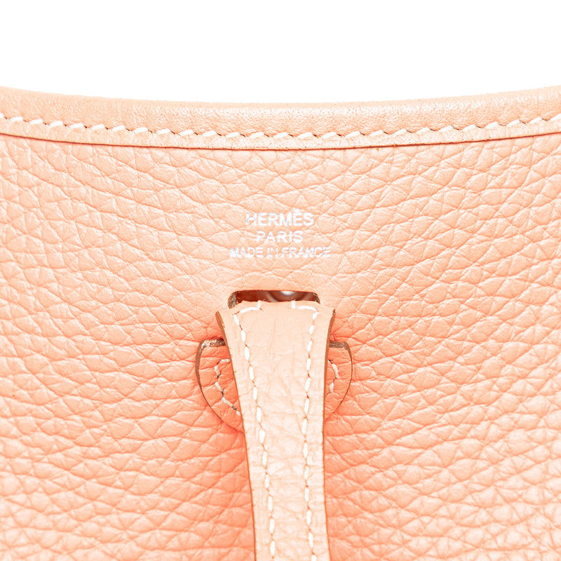 Hermes Evelyne TPM Clemence Leather Crossbody Bag Pink