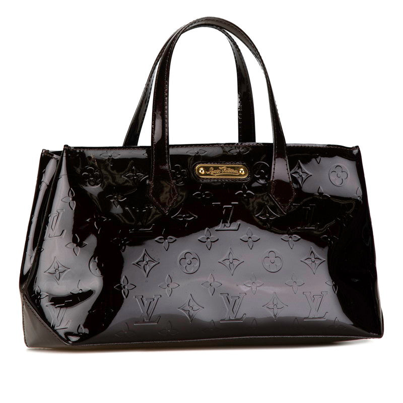 Louis Vuitton Wilshire PM Patent Leather Handbag M93641 in Very Good Condition