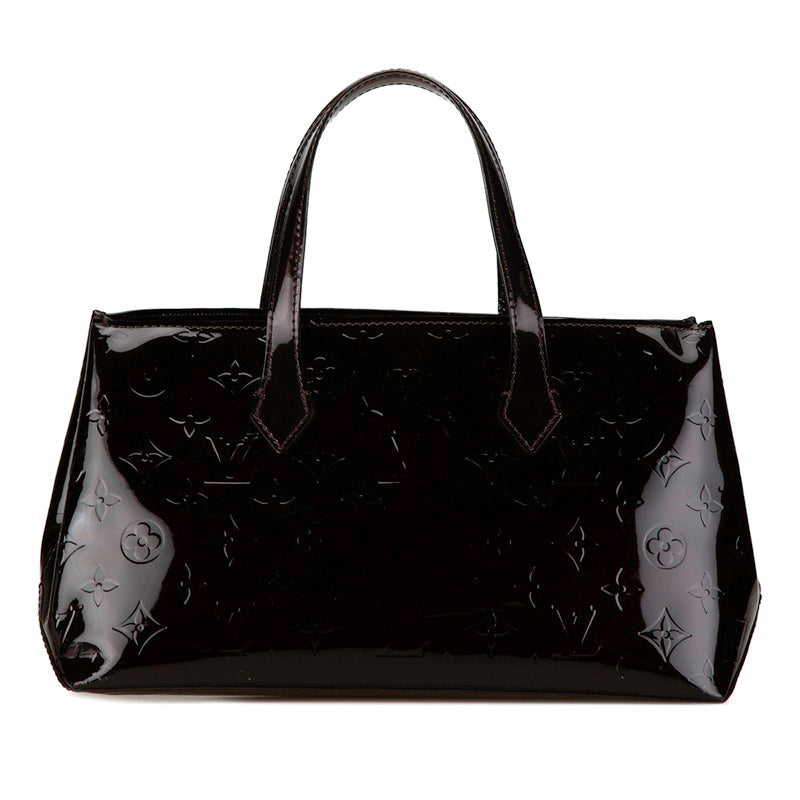 Louis Vuitton Wilshire PM Patent Leather Handbag M93641 in Very Good Condition