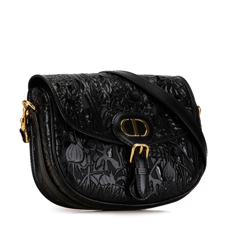 Dior Bobby Medium Floral Motif Leather Shoulder Bag in Great Condition